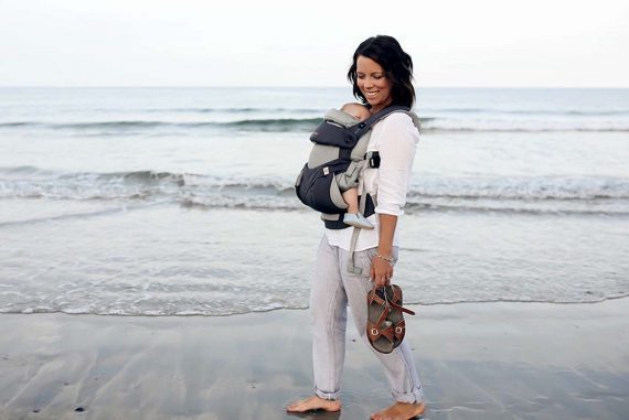 4 month old in ergo baby carrier