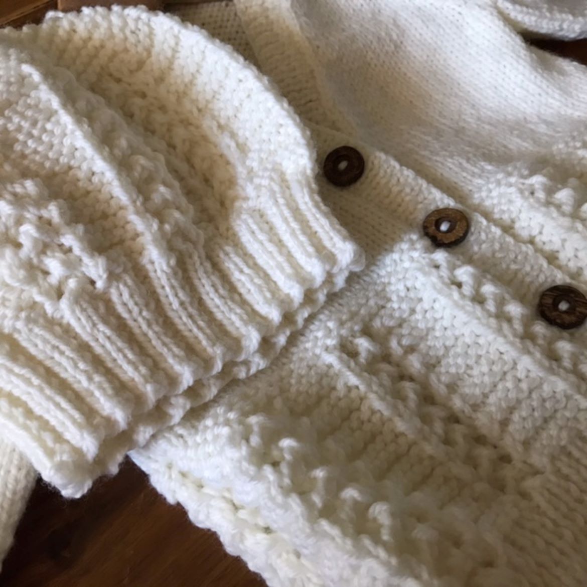 Handmade knitted baby sales clothes